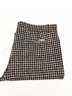 NWOT MICHAEL Michael Kors Black, Brown & Cream Houndstooth Ponte Pant XL